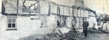 Yellow Farm after the fire in 1977